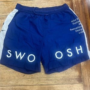 Nike Swoosh Blue Athletic Shorts - Size M